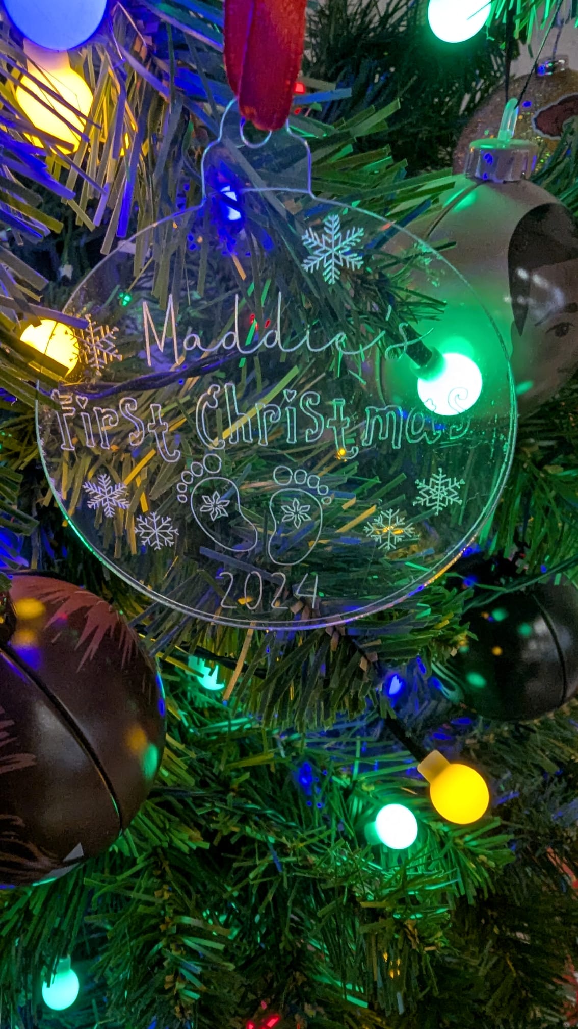 Personalised Baby's First Christmas Bauble