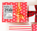 Set of personalised Christmas postage labels with ballet theme